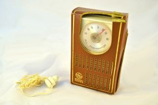 Vintage General Electric Ge Am Transistor Pocket Radio Model P1711c