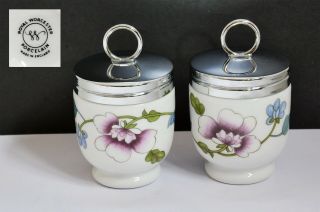 Vintage Ceramic Royal Worcester Egg Coddlers - Astley Flowers Design