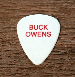 Buck Owens // Vintage Tour Guitar Pick // White/red Hee Haw Wtih Roy Clark