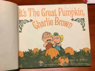 It ' s The Great Pumpkin Charlie Brown 1967 First Edition Vintage Halloween Schulz 4