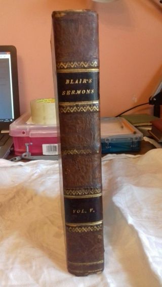 Sermons,  Hugh Blair,  1802,  Volume 5 Of (5) Leather Spine