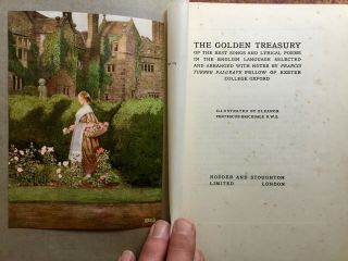 1925 The Golden Treasury:songs And Lyrical Poems - With 12 Colour Plates