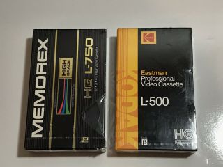 2 Beta Memorex/kodak L - 500 Tapes