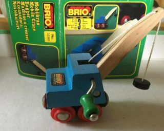 33383 Brio Wooden Train Mobile Crane Vintage