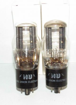 2 National Union 5y3g Rectifier Tubes.  Tv - 7/u Test Strong.