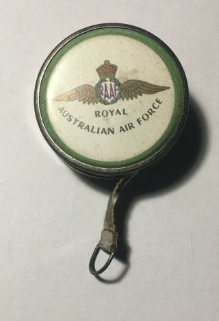 Vintage Wwii World War Two 2 Raaf Royal Australian Air Force Tape Measure