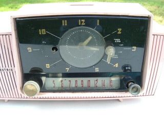 General Electric Pink Clock Radio Vintage GE 5