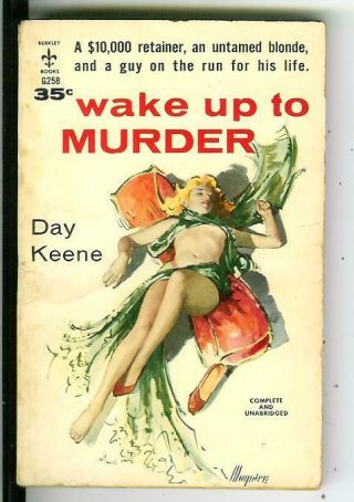 Wake Up To Murder Day Keene Signed Crime Gga Pulp Vintage Pb Signed By Maguire