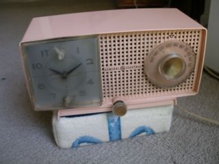 General Electric Rare Tube Type Vtg Alarm Clock Am Radio C407