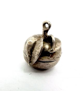 Nuvo Vintage Sterling Silver Charm Apple Opens Adam & Eve