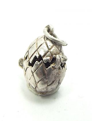 Vintage Sterling Silver Charm Easter Egg Opens 3d Chick Hallmarked P&rp ? B 1976