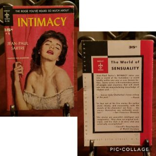 Jean - Paul Sartre Intimacy Paperback Vintage 1948 Fiction,  Sleaze,  Pulp,  Gga