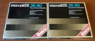 2 Maxell Ln 35 - 90 Low Noise Sound Recording Tape 