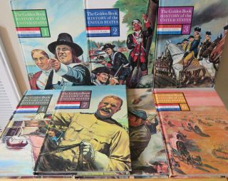 Set Of 7 The Golden Book History Of The United States Vintage Editions 1 - 7