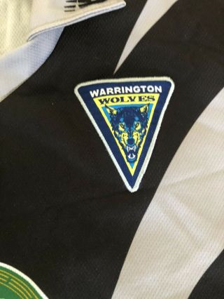 Three vintage English League Warrington Wolves rugby league jerseys 3