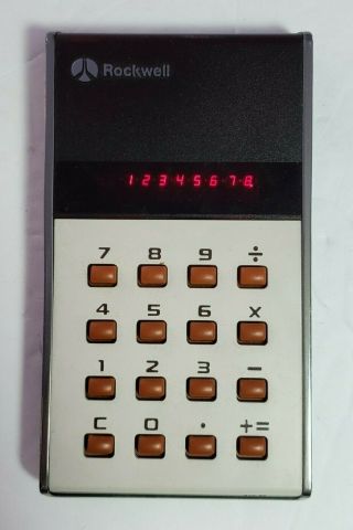 Rockwell International Calculator Model 10r Vintage Retro Geek Nerd 80s Tech