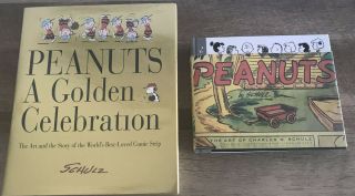 Peanuts A Golden Celebration & The Art Of Charles M Schulz Hcs Djs Vf 2 Top Bks
