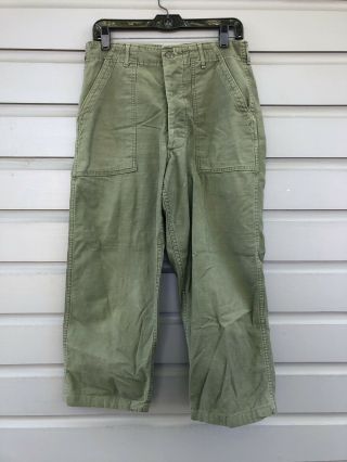 Vintage Vietnam War Green U.  S.  Military Green Combat Tropical Uniform Trousers