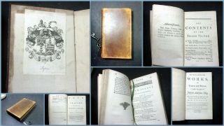1746 1st Joseph Addison Misc.  Verse & Prose Full Gilded Leather 321pp (vf)
