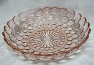 Vintage Pink Depression Glass 8 1/4 " Bubble Bowl
