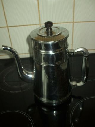 Vintage French Alsa Copper Chrome Coffee Percolator Double Filter 2lt Stamped