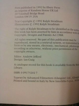 2 Ralph Steadman Still Life w/ Bottle & Grapes of Ralph ACCORDING Hardcover Book 5