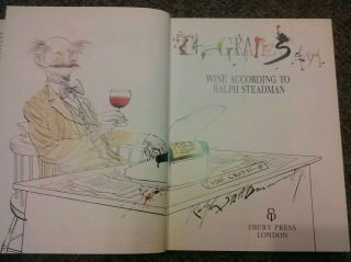 2 Ralph Steadman Still Life w/ Bottle & Grapes of Ralph ACCORDING Hardcover Book 6