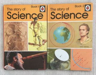 2 Vintage Ladybird The Story Of Science Books 1 & 2 Series 601 Vgc Matt Board