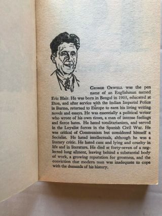 1984 George Orwell 46th Signet PB Printing Nineteen Eighty four Negative Utopia 5