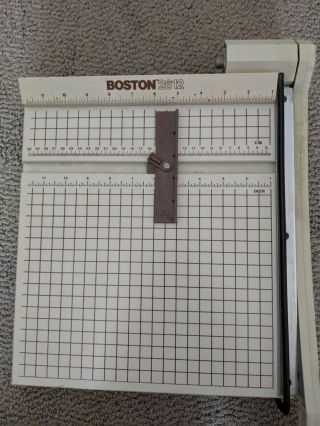 Vintage 12 " Boston Model 2612 Paper Cutter Trimmer 6 Lb.