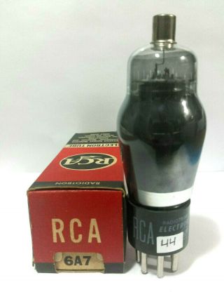 1 Rca 6a7 Smoked Glass Vacuum Tube / Nos On Calibrated Tv - 7