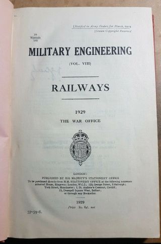 1929 Military Engineering Vol Viii Engineering