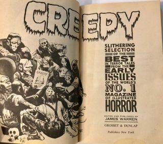 THE BEST OF CREEPY Edited by James Warren (Vampirella) VTG 1971 Tempo Paperback 3
