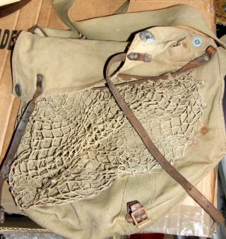 Vintage Fly Fishing Bag,  Converted Ww2 Us Army Service Bag