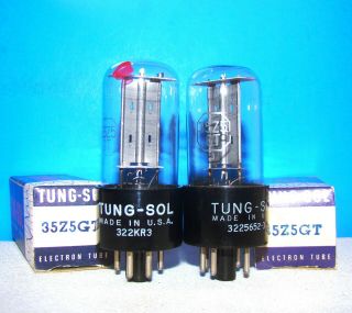 35z5gt Tung - Sol Nos Radio Guitar Amplifier Vacuum Tubes 2 Valves 35z5g