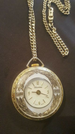 Vintage Lucerne Swiss Ladies Pocket Watch