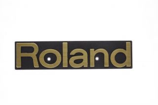 Roland Plastic Golden Logo Emblem Badge 155mm (6 - 1/8 ") X 37mm (1 - 1/2 ")