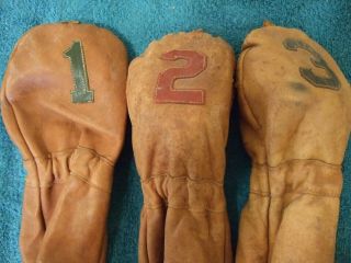 Vintage Golf Club Leather Head Covers