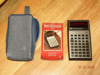 Vintage Texas Instruments Ti - 30 Calculator And Case Great