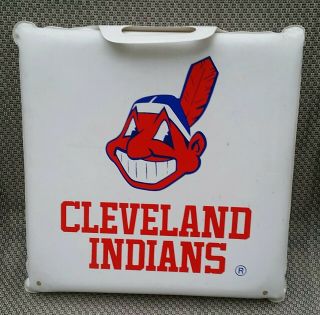 Vintage Chief Wahoo Cleveland Indians Baseball Budweiser Beer Seat Cushion