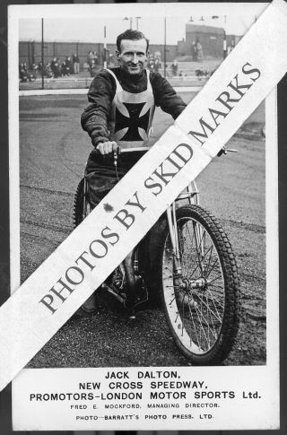 Skid Marks.  Vintage Speedway Jack Dalton Postcard