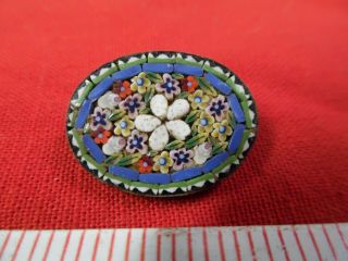 Vintage Micro Mosaic Oval Pin/brooch