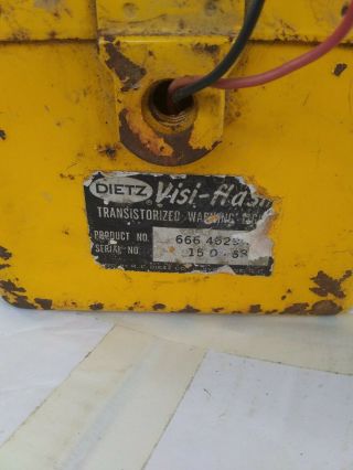 Vintage Dietz Metal Base Visi - Flash Lantern Pivoting Warning 666 Syracuse.  PECO 2