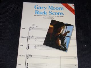 Vintage Sheet Music 1987 Gary Moore " Rock Score " For Small Groups Or 2 Guitars