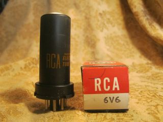 Single Vintage Rca 6v6 Tube Metal Very Nos Nib
