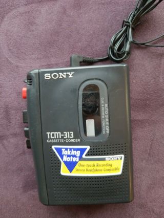 Sony Tcm - 313 Cassette - Corder Dictaphone / Walkman
