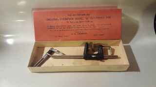 Vintage Thompson Model A Fly - Tying Vise With Box