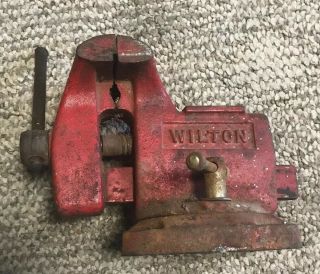 Vintage 3 - 1/2 " X 3 Wilton Swivel Bench Mount Vise,  Model J,