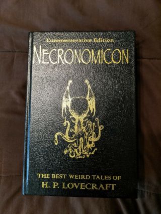 Necronomicon By H.  P.  Lovecraft Commemorative Deluxe Leather Bound Hardback