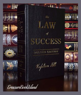 Law Of Success By Napoleon Hill Leather Bound Deluxe Collectible Gift